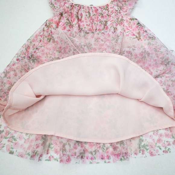 Zunie Floral Print Sleeveless Mesh Dress (3T) - Picture 8 of 14